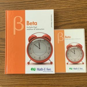 Math U See Beta DVD and instruction manual with answers